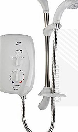 Sport Electric Shower 9kw White and Chrome
