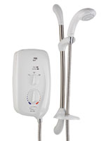 Sport Thermostatic Electric Shower 9.8kw White and Chrome
