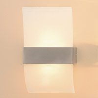 Mirage Curvy Glass Panel Wall Light