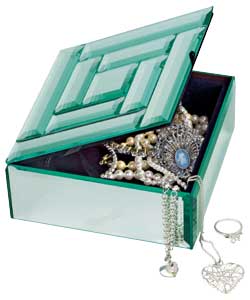 MIRROR Glass Trinket Box