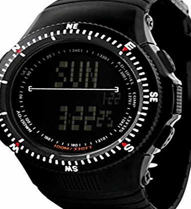 Miryo Mens Waterproof Military Outdoor Sports Quartz Wrist Watch Black