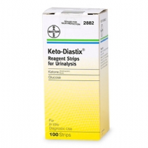 Bayer Keto Diastix Urinalysis Reagent Strips 50