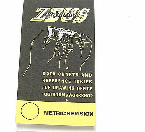 Miscellaneous Zeus Precision Data Charts and Reference Tables for Drawing Office, Toolroom amp; Workshop