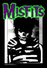 The Misfits Crimson Skeleton Textile Poster