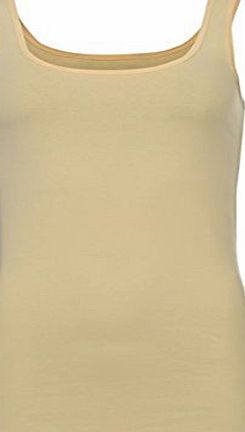 Miso Womens Tank Vest Ladies Fitted Style Scooped Neckline Sleeveless Casual Top Nude 18 (XXL)