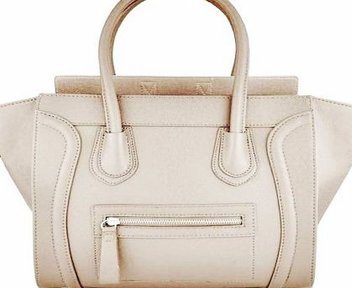 Womens Ladies Designer Celebrity Leather Style Tote Satchel Smile Shoulder Bag Handbag (Black)