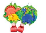 MISS PARTYS PARTY BITS N BOBS DINOSAUR PARTY BLOWOUTS X 8 - DINOSAUR THEME PARTY SUPPLIES AND PRODUCTS