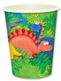 DINOSAUR PARTY CUPS X 8 - DINOSAUR THEME PARTY SUPPLIES AND PRODUCTS