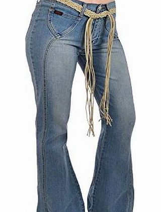 Miss Posh Womens Low Rise Boot Cut Wash Denim Jeans - 12