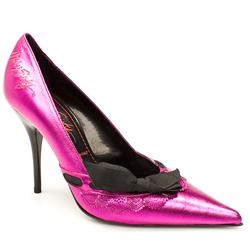 Female Anouk Bow Court Leather Upper Evening in Pink, Silver
