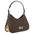Missoni Brown Canvas and Leather Expandable Hobo Bag