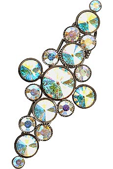 Kaleidoscope crystal brooch
