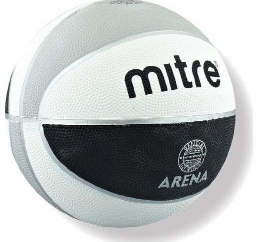 Mitre Arena Basketball Micro Ball - Blk/Wht/Silver - 3