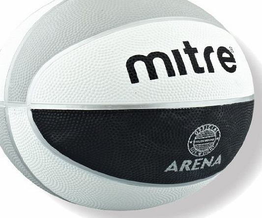 Mitre Arena Training Basketball - Blk/Wht/Silver - 7