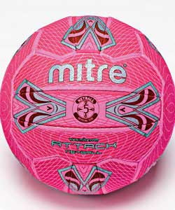 Mitre Attack Training Netball Pink Size 5