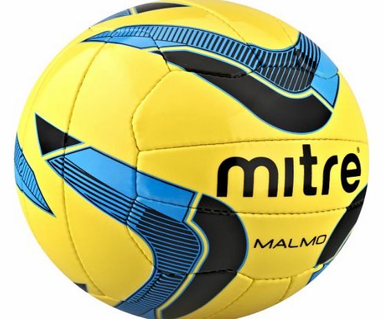 Mitre Malmo Training Ball - Yellow/Cyan/Black - 5