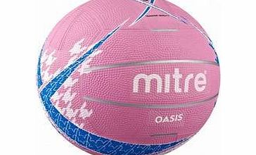 Mitre Oasis Training Netball - Pink/Blue/White, Size 5