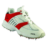 Colour White/Red Full Rubber This quality cricket shoe has an upper made from soft PU coated synthet