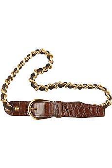 Chain and leather belt