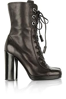 Lace up leather boots
