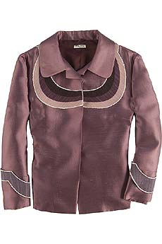 Miu Miu Silk swing jacket with applique