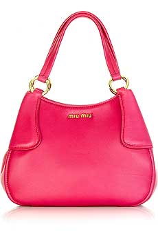 Spongy leather rounded tote
