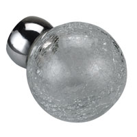 & Match Cracked Glass Ball Finial Clear Pack 2