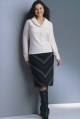 MIX EXTRA a-line chevron stripe skirt