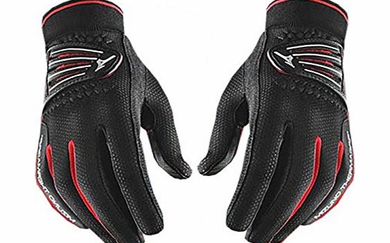 Mizuno 2015 Ladies Mizuno ThermaGrip Winter Playing Golf Windproof/Thermal Gloves -PAIR Black Large