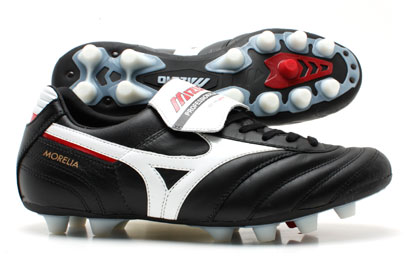 Mizuno Morelia Moulded FG Football Boots Black / White