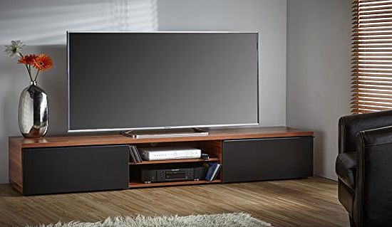 Walnut Black Large tv cabinet for up to 80 inch flat LCD LED screens