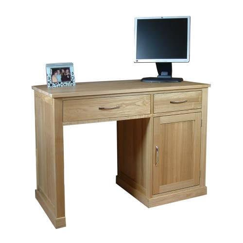 11. Mobel Oak Single Pedestal Computer Desk