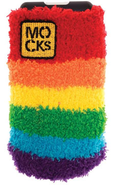 Mobile Phone Socks - Rainbow Teddy