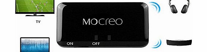 MOCREO TM) Wireless Portable Bluetooth Stereo Music Transmitter (Not A Bluetooth Receiver) for 3.5mm Audio Devices (iPod, MP3/MP4,TV, Media Players...)   3.5mm Audio Cable   USB Power Cable(Black)