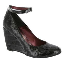 Moda In Pelle Female Gracie Black Patent Croc Leather Upper Manmade Lining Manmade Lining in Black