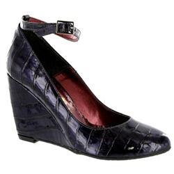 Moda In Pelle Female Gracie Purple Patent Croc Leather Upper Manmade Lining Manmade Lining in Purple