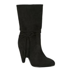 Moda In Pelle Female Kiwi Black Alcantara Fabric Upper Fabric Lining Fabric Lining Ankle in Black