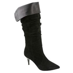 Female Safina Black Suede Leather Suede Upper Fabric Lining Fabric Lining in Black