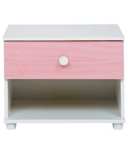 1 Drawer Bedside Cabinet - Pink