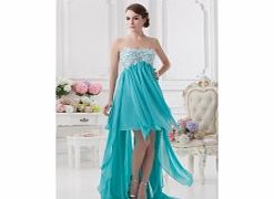 Modern Strapless Prom Dresses Formal Evening Blue