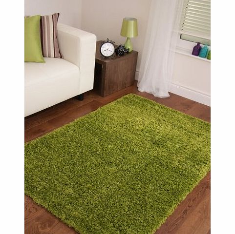 Modern Style Rugs VIBRANT GREEN SOFT LUXURY SHAGGY RUG 5 SIZES AVAILABLE 200cm x 290cm (6ft6 x 9ft6)