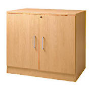 Modular 2 door low cupboard, beech effect