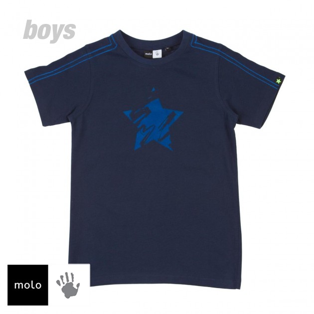 Boys Molo Rauls T-Shirt - Dark Ink