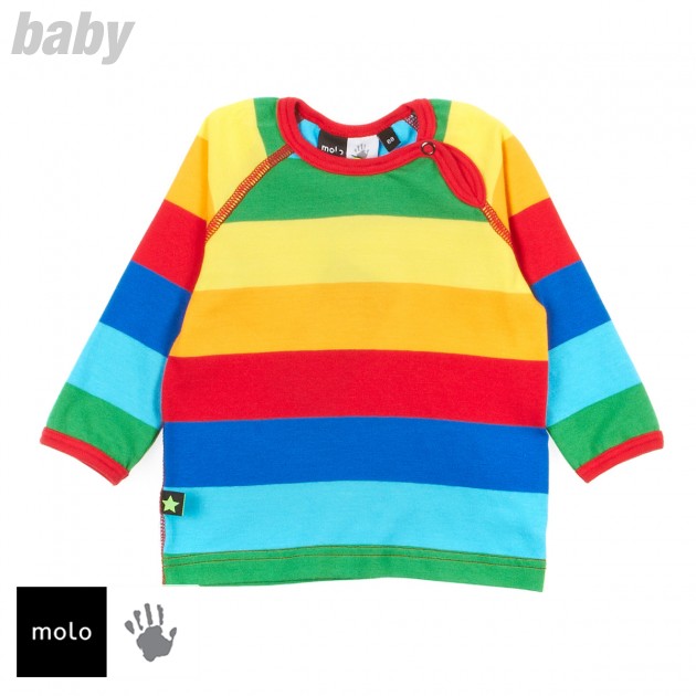 Boys Molo Rob Long Sleeve T-Shirt - Rainbow