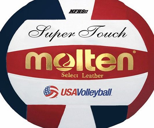 Molten Super Touch Volleyball (Red/White/Blue, Official)