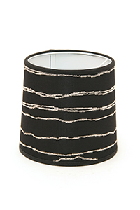 Moltex Products Modern Table Lampshade In A Black And White Linen Fabric