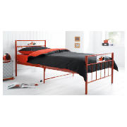 Monaco Single Bed, Red And Standard Mattress