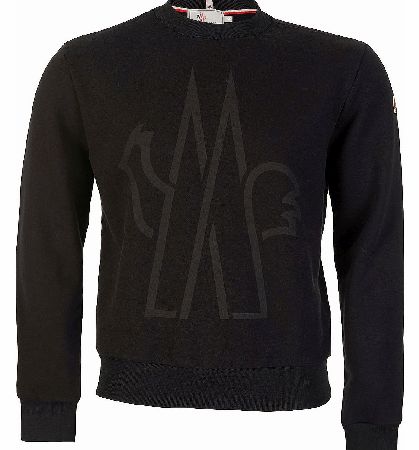 MONCLER Grenoble Enlarged Logo Sweatshirt Black