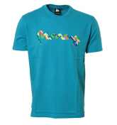 Blue T-Shirt with Coloured Logo