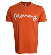 Bright Pumpkin Orange T-Shirt with Sewn Logo